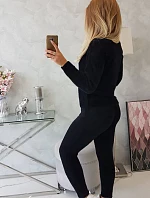 Dvojdielny sveter z alpaky čierny