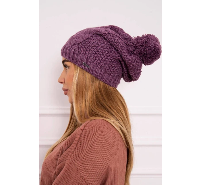 Fleecová čiapka Carolina K243 tmavo ružová