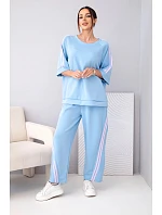 Dámska maslová viskózna mikina a nohavice s tienidlami béžová