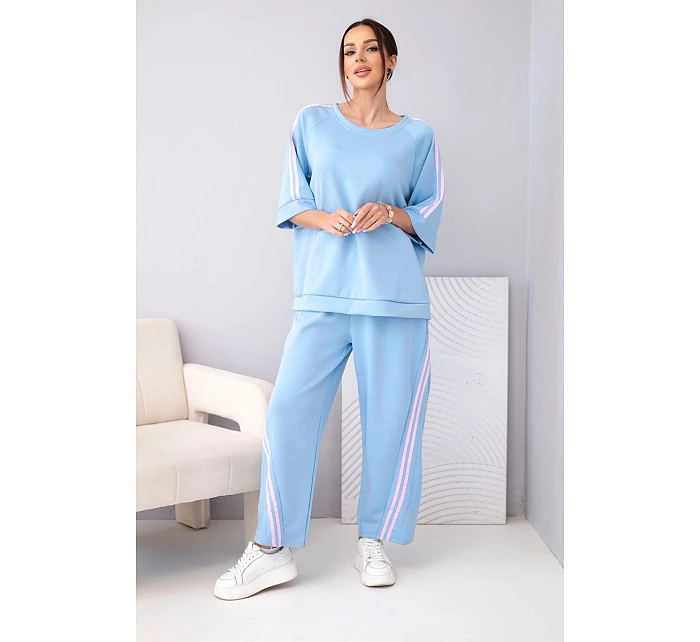 Dámska maslová viskózna mikina a nohavice s tienidlami béžová