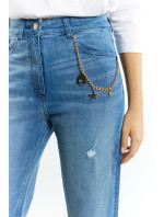 Monnari Jeans Dámské džíny s řetízkem Blue