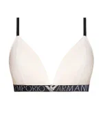 Čipkovaná vystužená podprsenka 164298 1P216 00010 biela - Emporio Armani