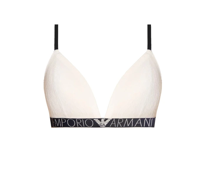 Čipkovaná vystužená podprsenka 164298 1P216 00010 biela - Emporio Armani