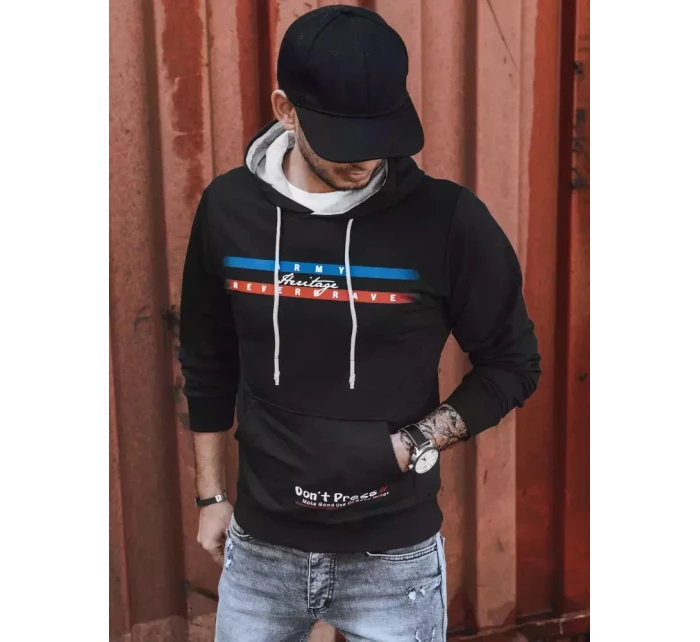 Pánská mikina s potiskem černá Dstreet model 21966176 - FashionStreet