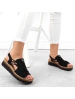 Pohodlné sandále Rieker W RKR677 black