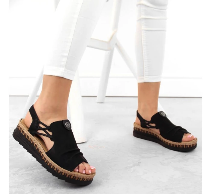 Pohodlné sandále Rieker W RKR677 black