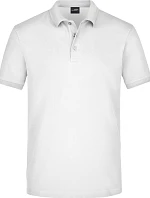 Daiber JN 710 Pánske elastické polo tričko s piké vzorom 02.0710 biele