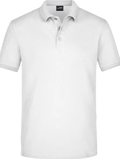 Daiber JN 710 Pánske elastické polo tričko s piké vzorom 02.0710 biele