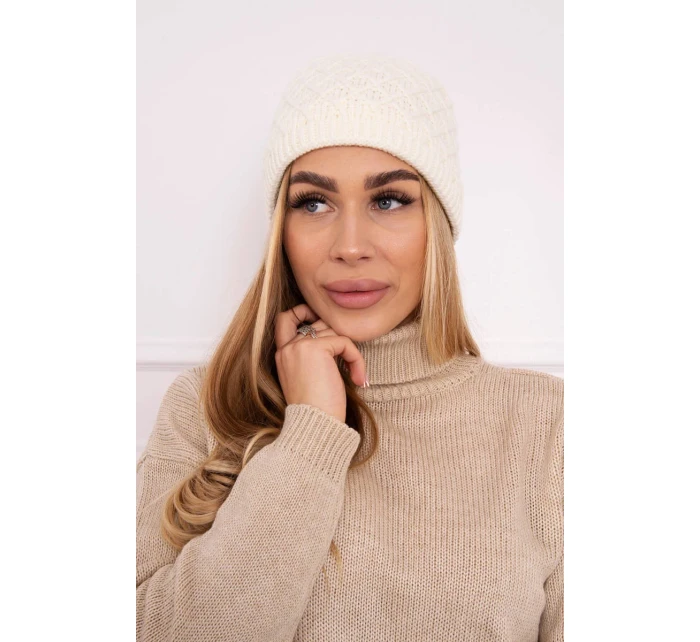 Fleecová čiapka K204 ecru Fleecová čiapka K204 ecru