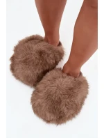 Dámské kožené papuče hnědé model 21709089 - Boto