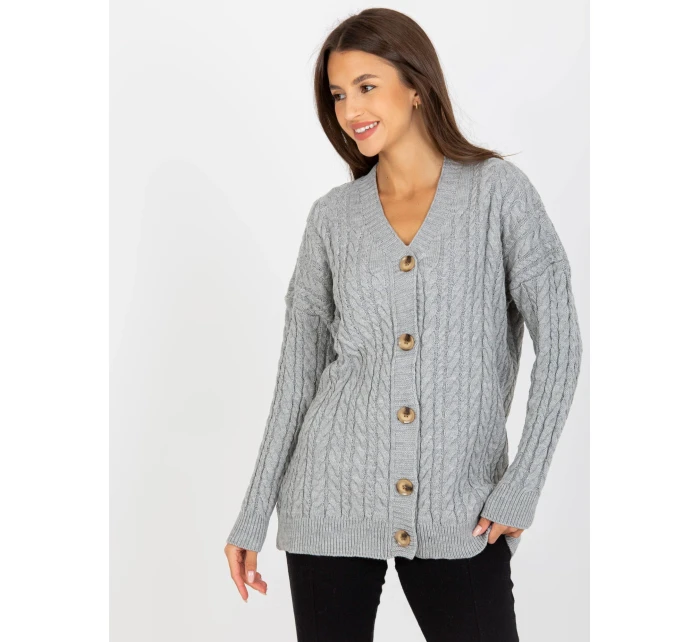 Dámsky sveter LC SW 8008 sivý