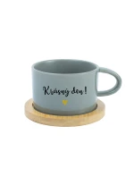 KRÁSNY DEŇ! - sivý hrnček makrónka 200 ml