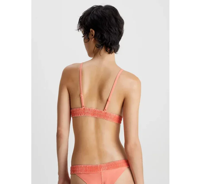 Dámsky vrchný plavkový diel bikín KW0KW01974 SM9 koralová - Calvin Klein