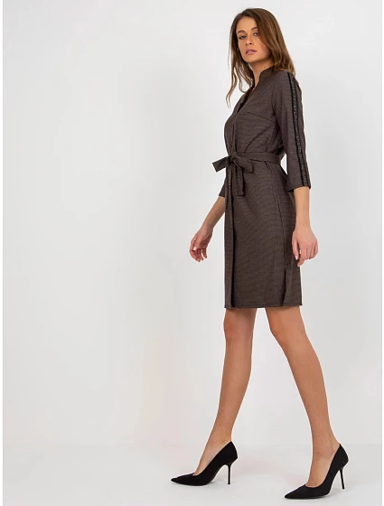 Dámské šaty LK SK tmavě šedá model 19344920 - FPrice Dámské šaty LK SK tmavě šedá model 19344920 - FPrice