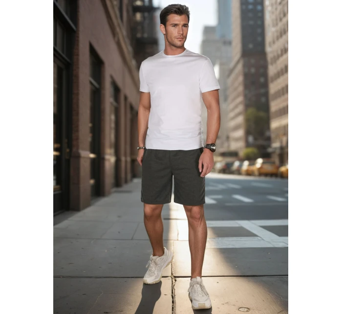 Pánské tmavě šedé teplákové šortky Dstreet model 21987784 - FashionStreet