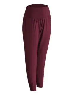 Dámske nohavice na jogu NUR DIE YOGA PANTS - NUR DIE - bordová