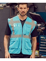 Yoko HVW 801 Hi-Vis multifunkčná vesta 79.W801 ružová