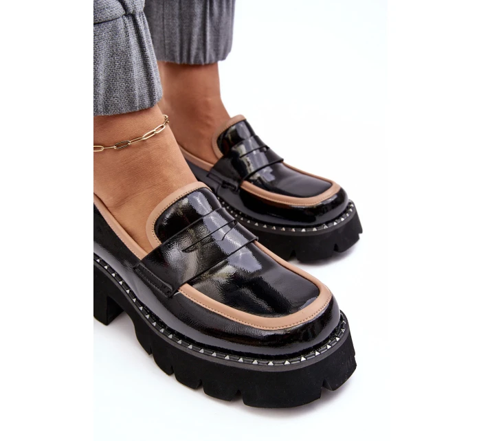 Kožené dámské mokasíny D&A model 21636756 černé - S.Barski