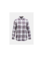 Bavlnená flanelová košeľa Peak Performance W fialovo-biela kocka