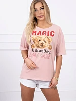 Blúzka s potlačou Magic dark powder pink