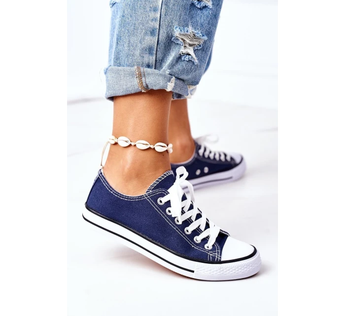 Dámské Klasické Tenisky Tmavě Modré model 21558092 - Boto Dámské Klasické Tenisky Tmavě Modré model 21558092 - Boto