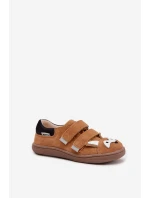 Detské kožené poltopánky Barefoot s motívom líšky Bartek 8600563 svetlohnedé Detské kožené poltopánky Barefoot s motívom líšky Bartek 8600563 svetlohnedé