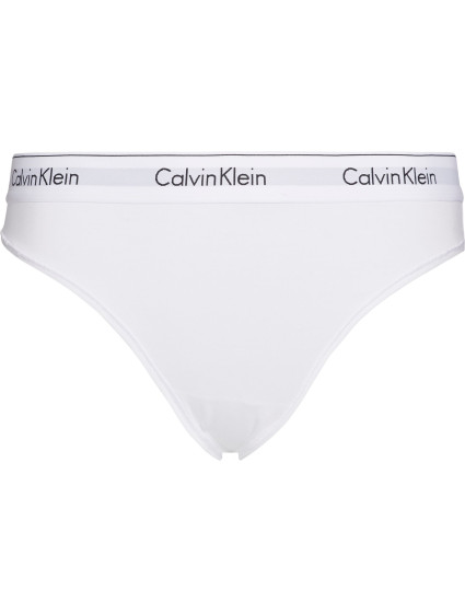 Dámske tangá Plus Size Thong Modern Cotton 000QF5117E100 biela - Calvin Klein
