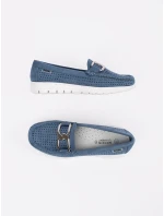 Módne modré dámske mokasíny bez podpätku Módne modré dámske mokasíny bez podpätku