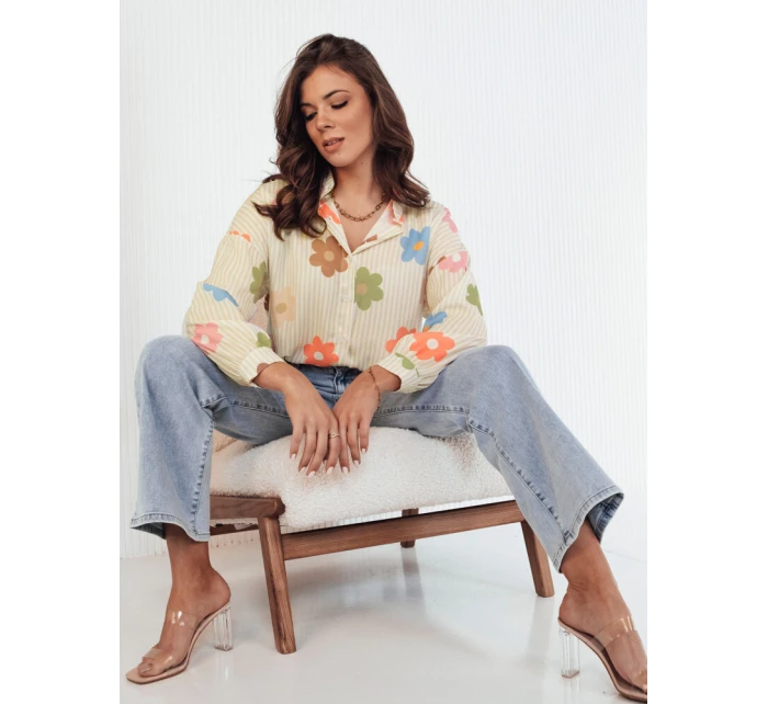 Dámské oversize tričko beige Dstreet model 21972888 - FashionStreet