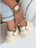 Dámské sportovní tenisky beige Dstreet model 21991743 - FashionStreet