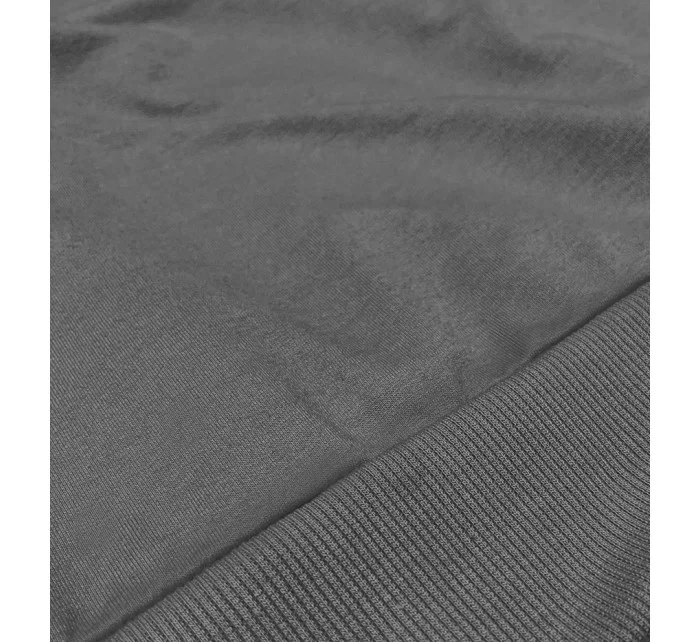 Tmavo šedá dámska tenká krátka mikina (8B938-5) Tmavo šedá dámska tenká krátka mikina (8B938-5)