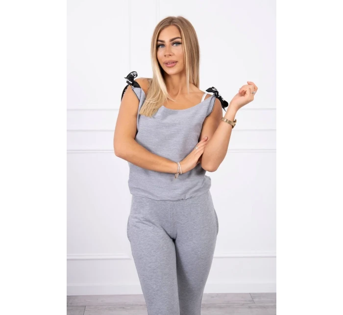 s nápisem šedý model 18743246 - K-Fashion