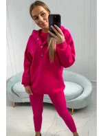 Sada 3 v 1 model 18753187 top a legíny fuchsiová - K-Fashion Sada 3 v 1 model 18753187 top a legíny fuchsiová - K-Fashion