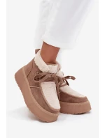 Dámské sněhule na platformě s Béžové model 21709537 - Boto Dámské sněhule na platformě s Béžové model 21709537 - Boto