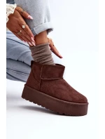 Hnedé semišové topánky na platforme Corcoran