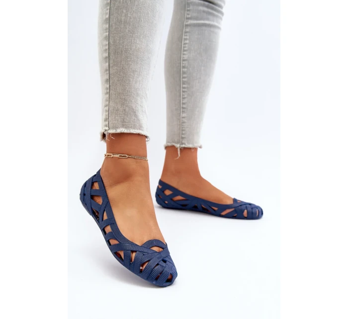 Dámske gumové baleríny Navy Blue Salam