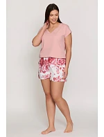 Krátké růžové pyžamo model 22263956 - MEFEMI BY NIPPLEX Krátké růžové pyžamo model 22263956 - MEFEMI BY NIPPLEX