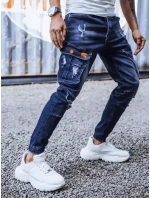 Pánské bojové džínové kalhoty tmavě modré Dstreet model 21963247 - FashionStreet Pánské bojové džínové kalhoty tmavě modré Dstreet model 21963247 - FashionStreet