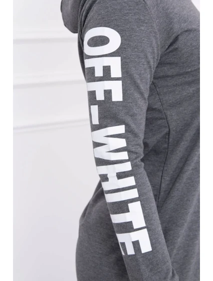 Off White šaty graphite melange