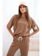 Dámsky viskózový set s krátkym rukávom a ťavími nohavicami