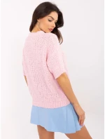 Sweter MI SW model 20863097 jasny różowy - FPrice Sweter MI SW model 20863097 jasny różowy - FPrice