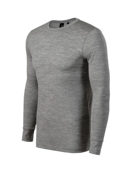 Pánske tričko Merino Rise LS tmavo šedé