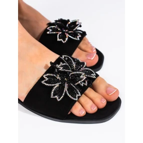 Praktické čierne dámske ponožky bez päty