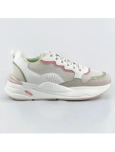 Béžové dámske tenisky adidasky s vyššou podrážkou (BS-05)