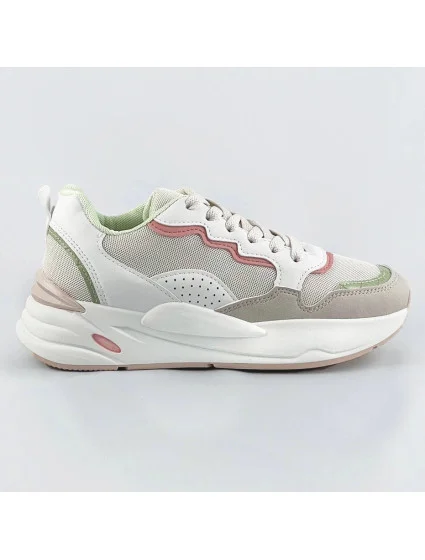 Béžové dámske tenisky adidasky s vyššou podrážkou (BS-05)