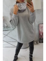 Zateplená mikina s kapucí šedá Zateplená mikina s kapucí šedá