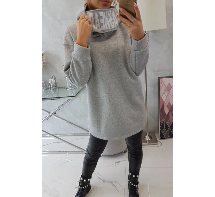 Zateplená mikina s kapucí šedá Zateplená mikina s kapucí šedá