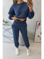 Zateplená souprava s krátkou model 18749044 mikinou - K-Fashion Zateplená souprava s krátkou model 18749044 mikinou - K-Fashion