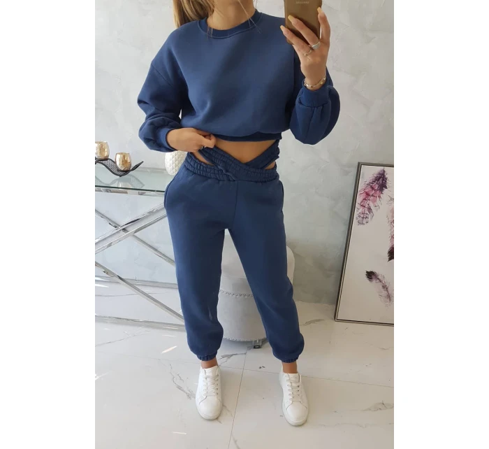 Zateplená souprava s krátkou model 18749044 mikinou - K-Fashion Zateplená souprava s krátkou model 18749044 mikinou - K-Fashion