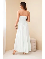 Dámske viskózové šaty s elastickým vrchným dielom mätovej farby